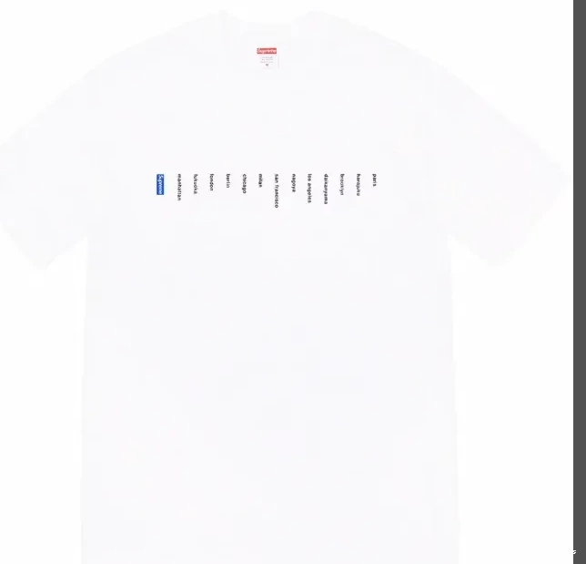 23SS Black White Location T-shirt Label Short TEE Store and L M City XL Small S sleeved 0720